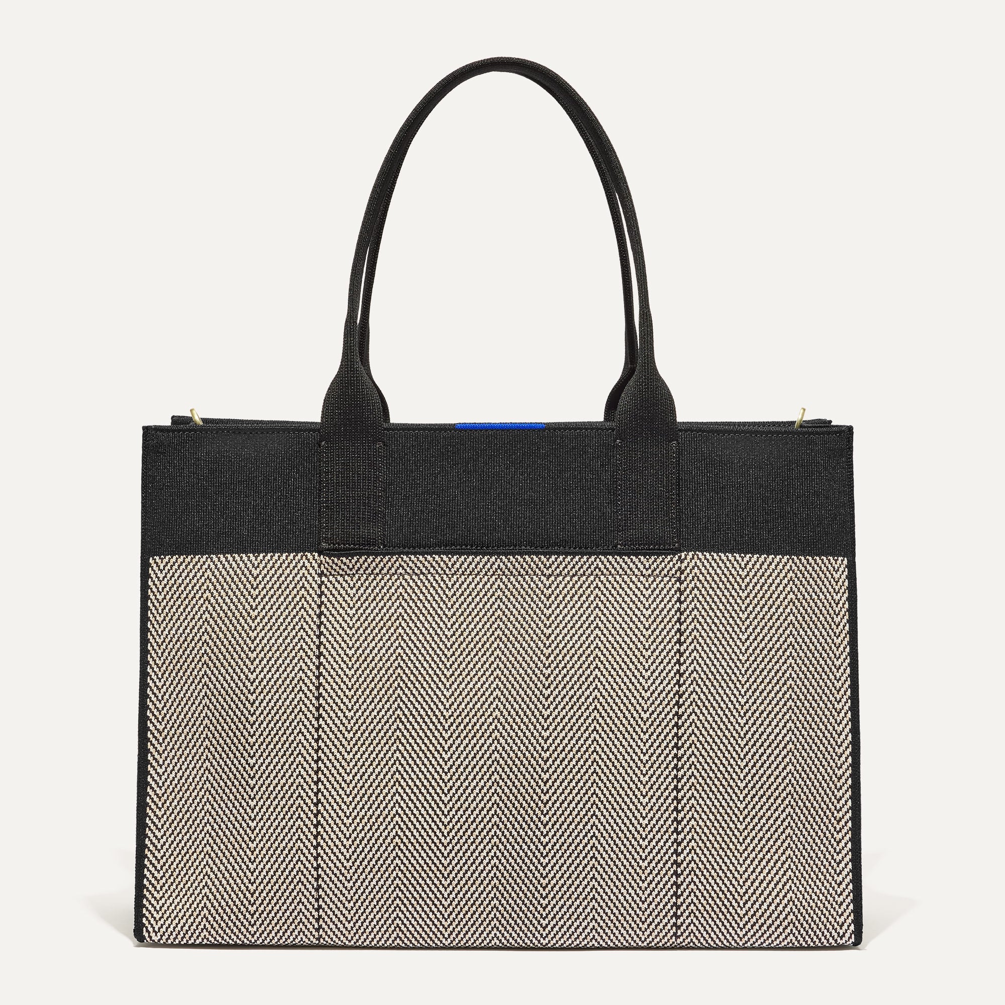 Alternative view of The Classic Tote   Black Herringbone