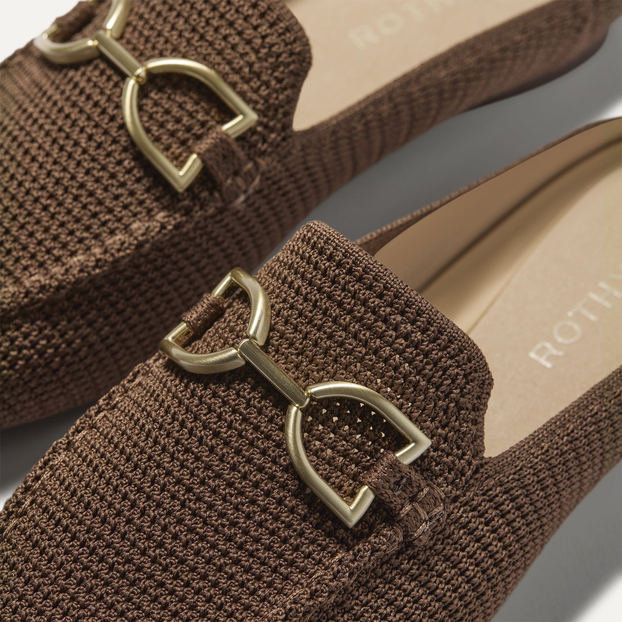 Alternative view of The Double Bit Loafer Mule   Cinnamon Raffia Knit