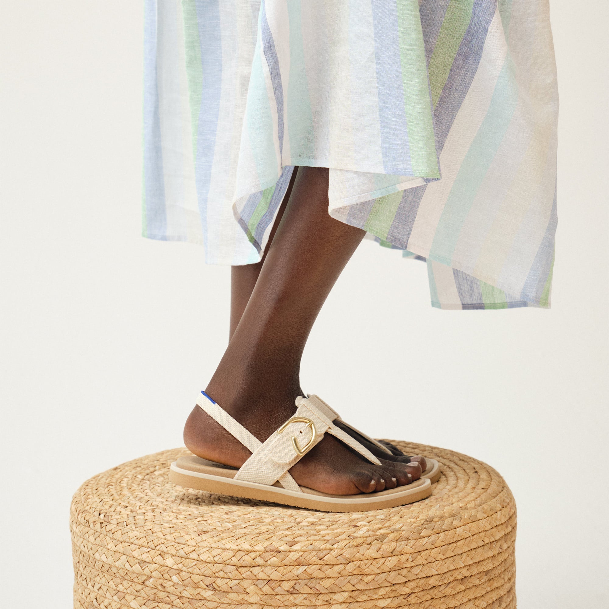 Alternative view of The T Strap Sandal   Cream Puff