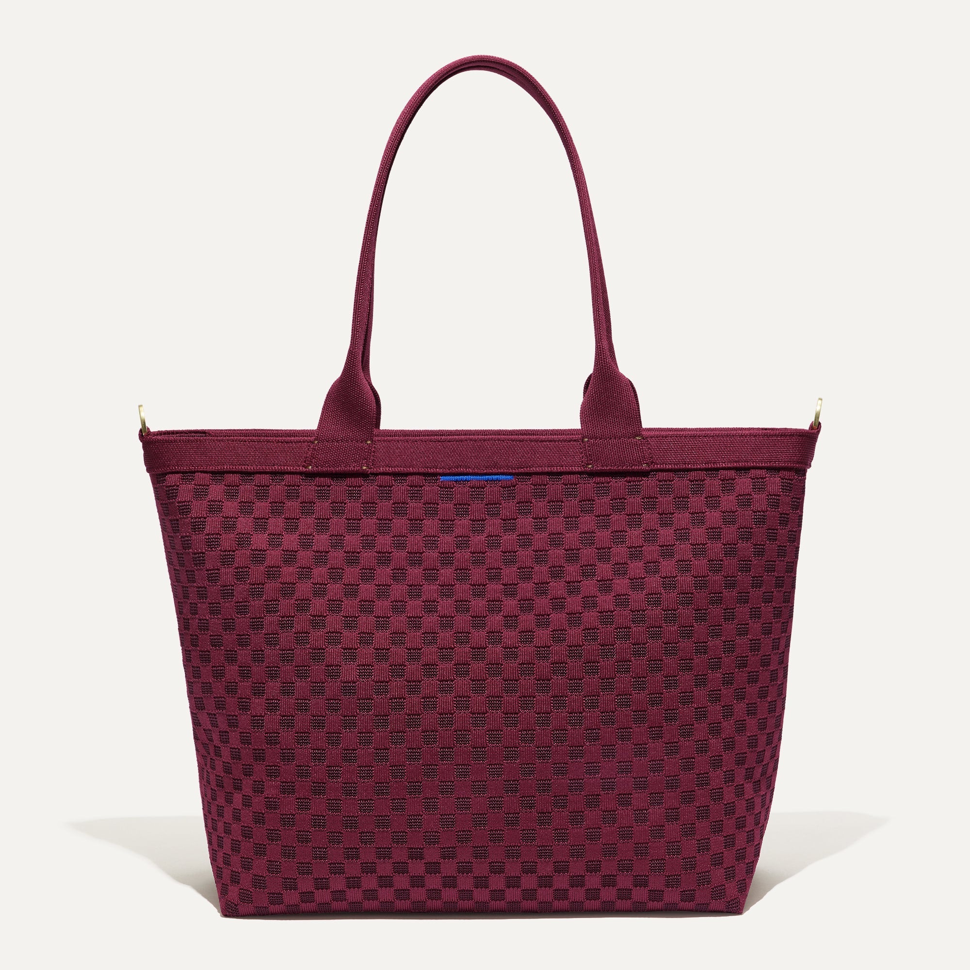 Alternative view of The Lightweight Zip Tote   Cabernet Check