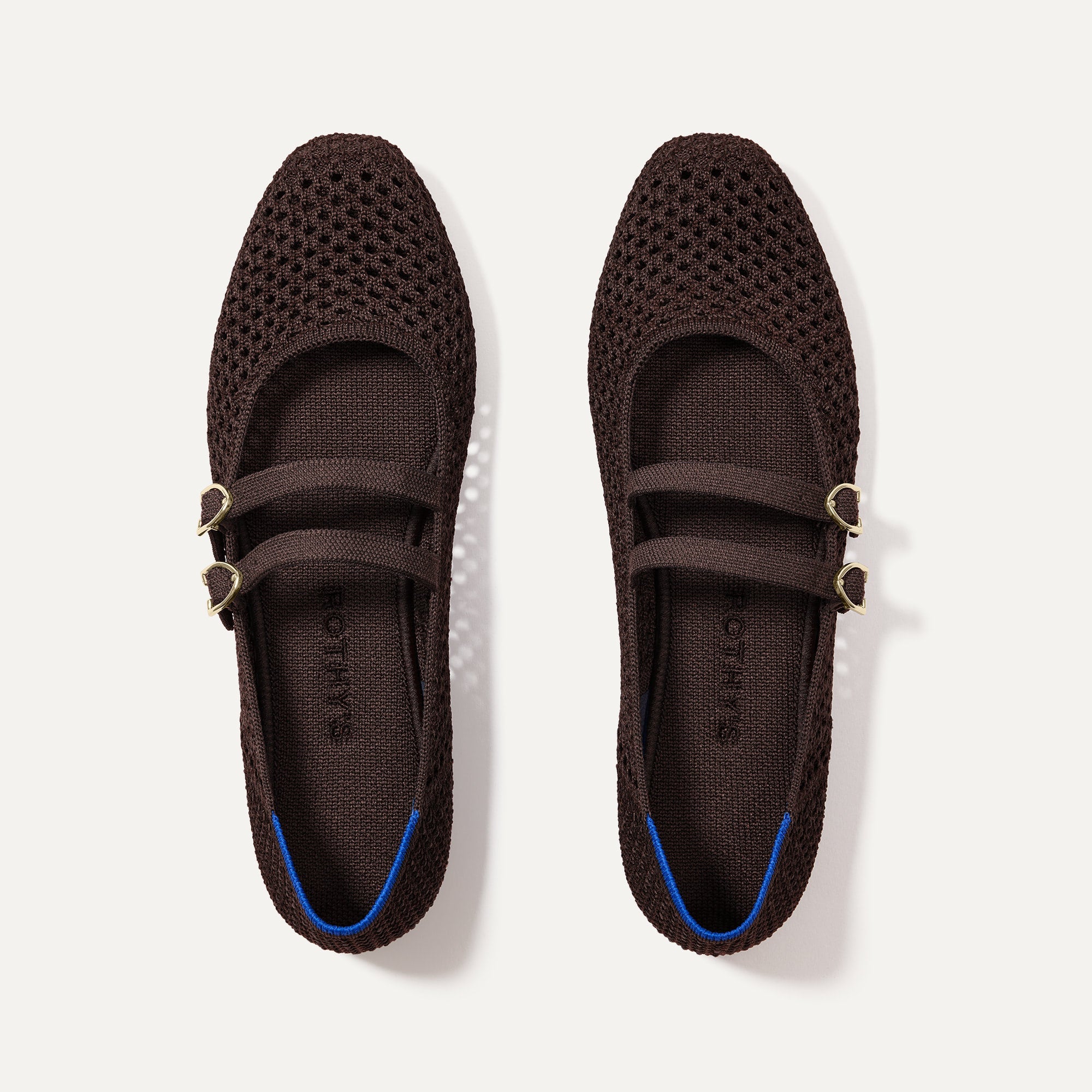 The Double Buckle Mary Jane   Chocolate Mesh