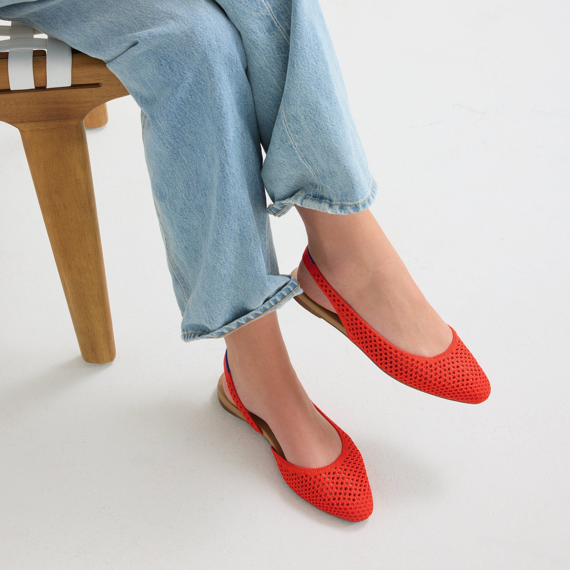 Alternative view of The Almond Slingback   Poppy Mesh
