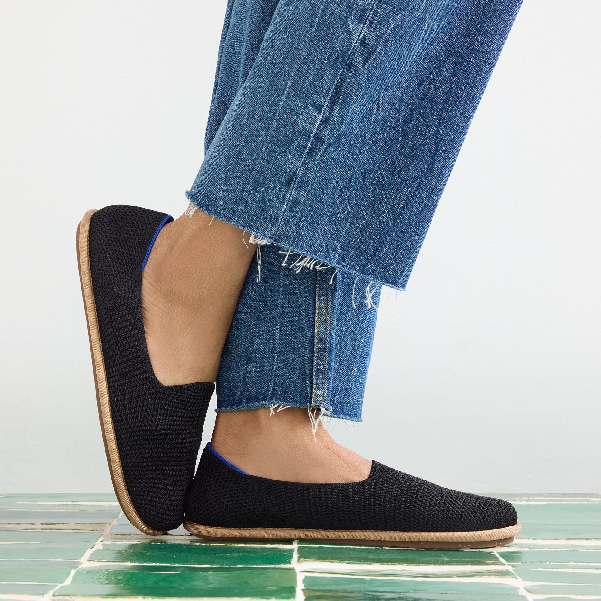 Alternative view of The Cruiser Loafer   Black Raffia Knit