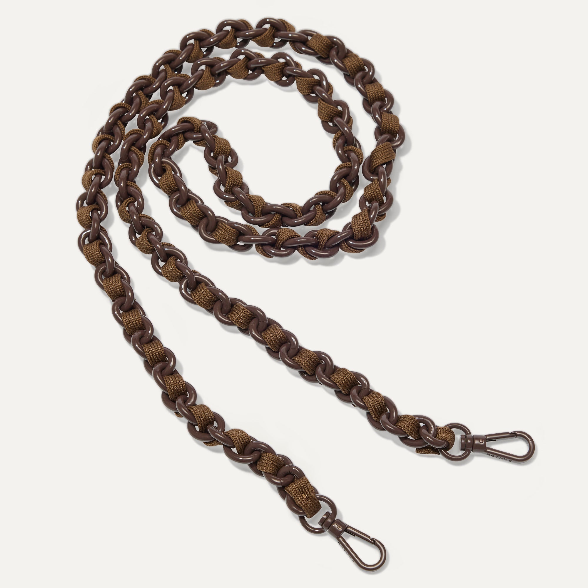 The Crossbody Strap   Espresso Chain Knit