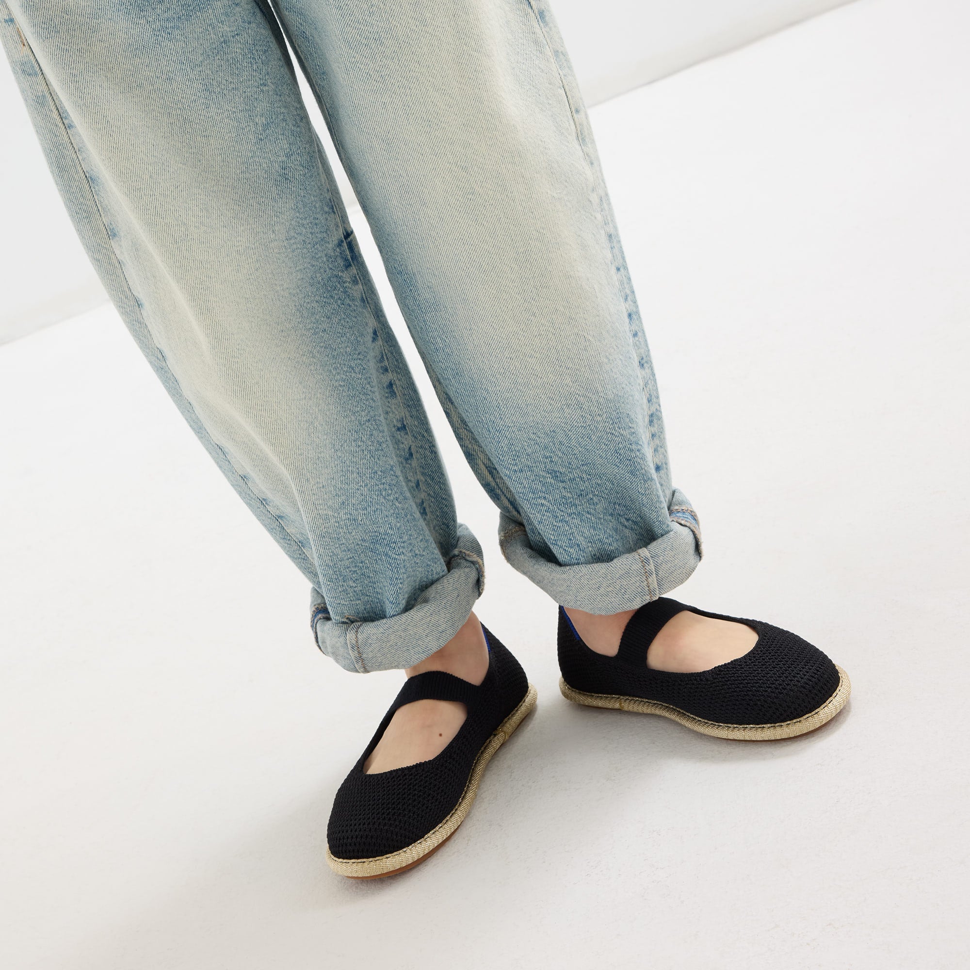 Alternative view of The Mini Mary Jane (for Kids)   Black Raffia Knit